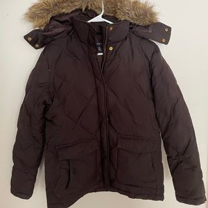 Women’s Lands’ End Down Jacket in Brown